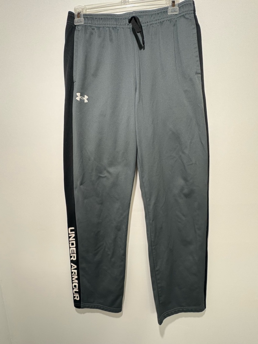 Under Armour Gray Joggers with Black Side Panels YXL